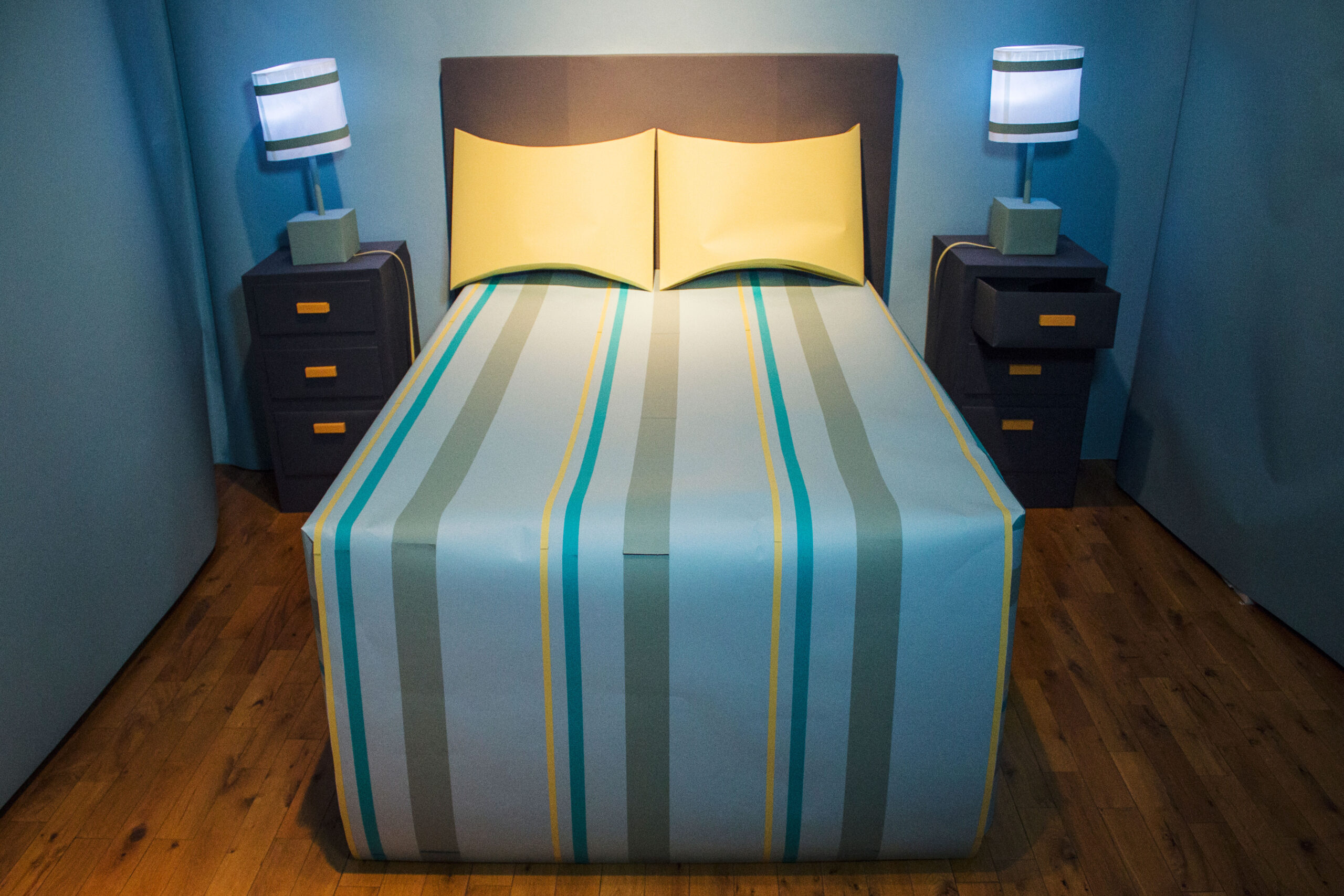 Three Stars Quality Inn Paper Sculpture by Jen Spinner