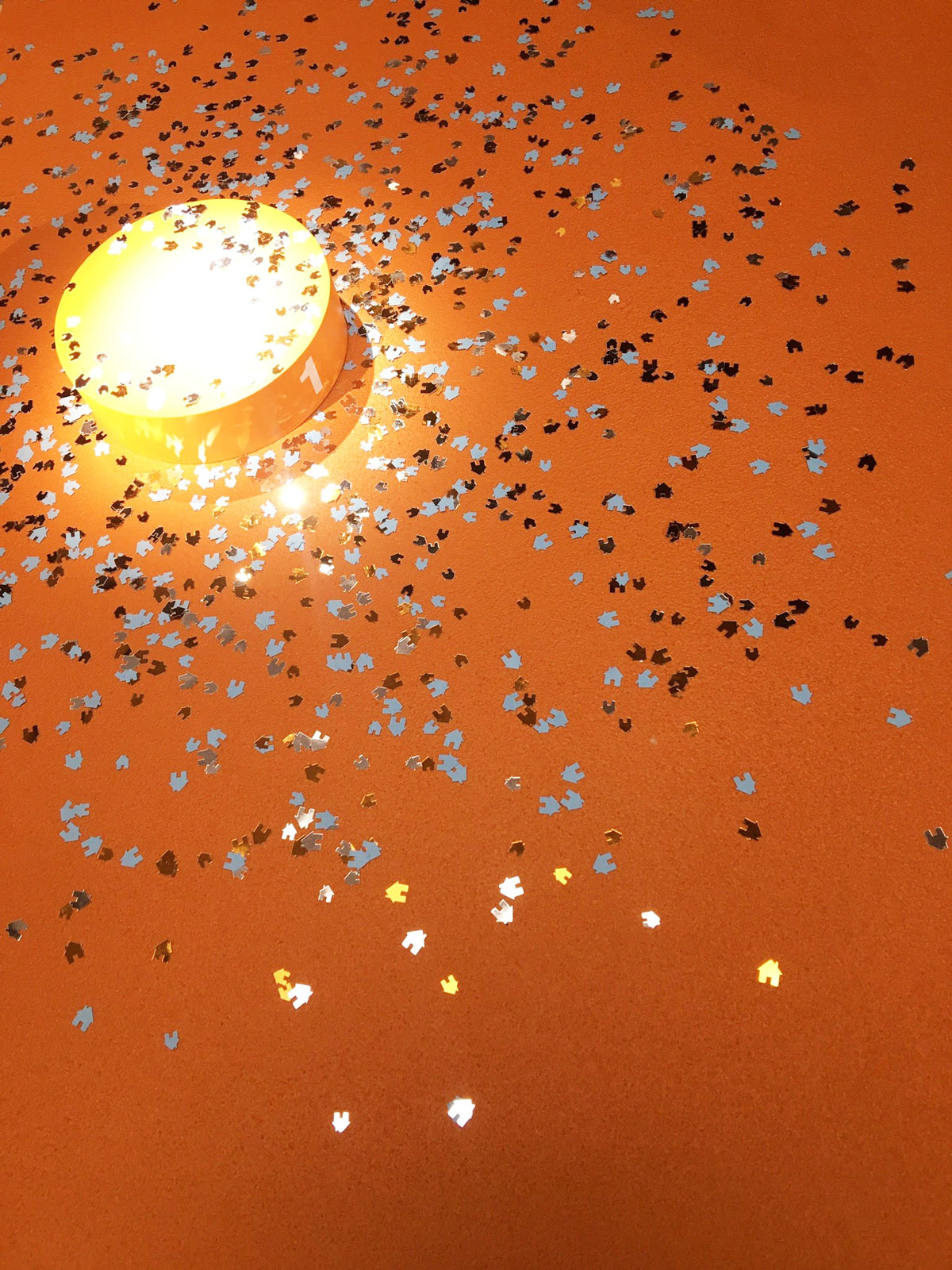 Behind the scenes of paper house confetti creation for Tangerine by Jen Spinner