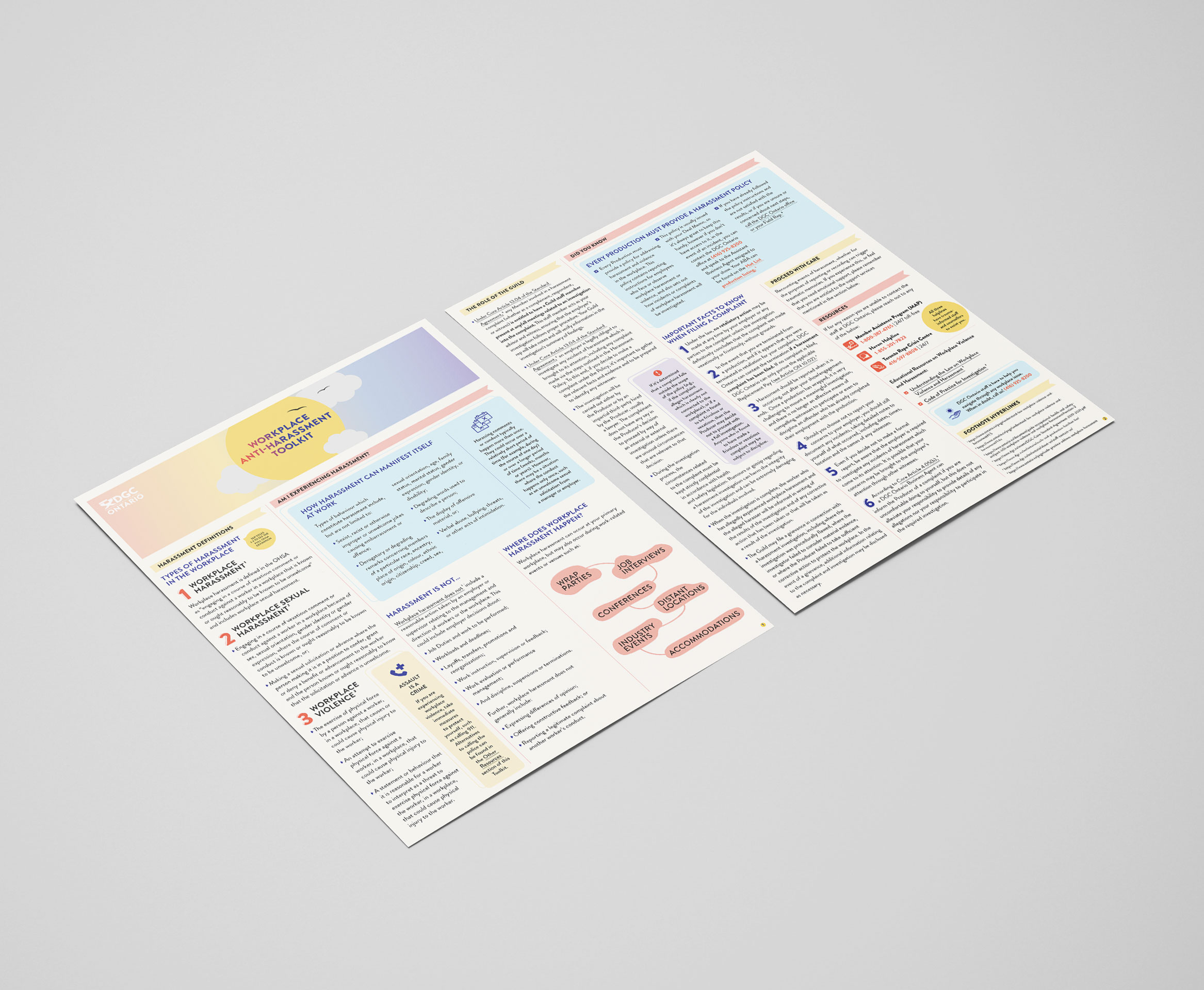 DGC Ontario Anti-Harassment Toolkit - Design by Jen Spinner