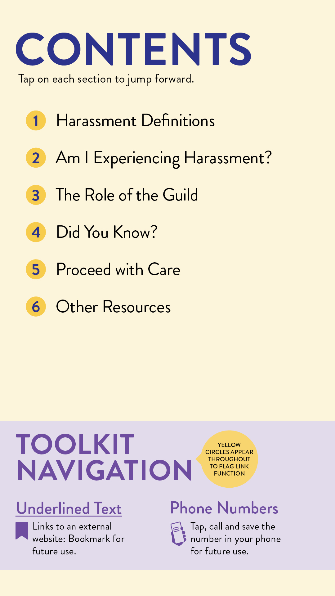 DGC Ontario Anti-Harassment Toolkit - Design by Jen Spinner