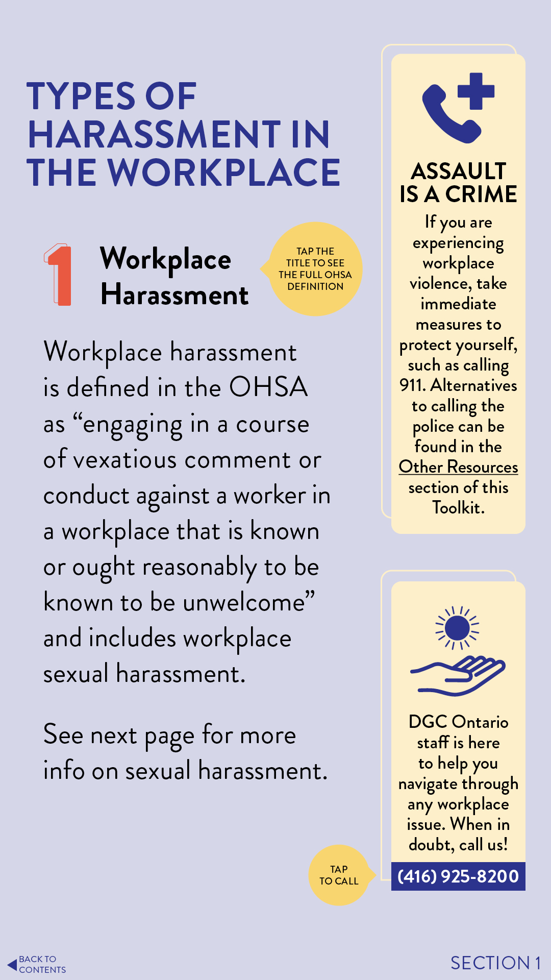 DGC Ontario Anti-Harassment Toolkit - Design by Jen Spinner