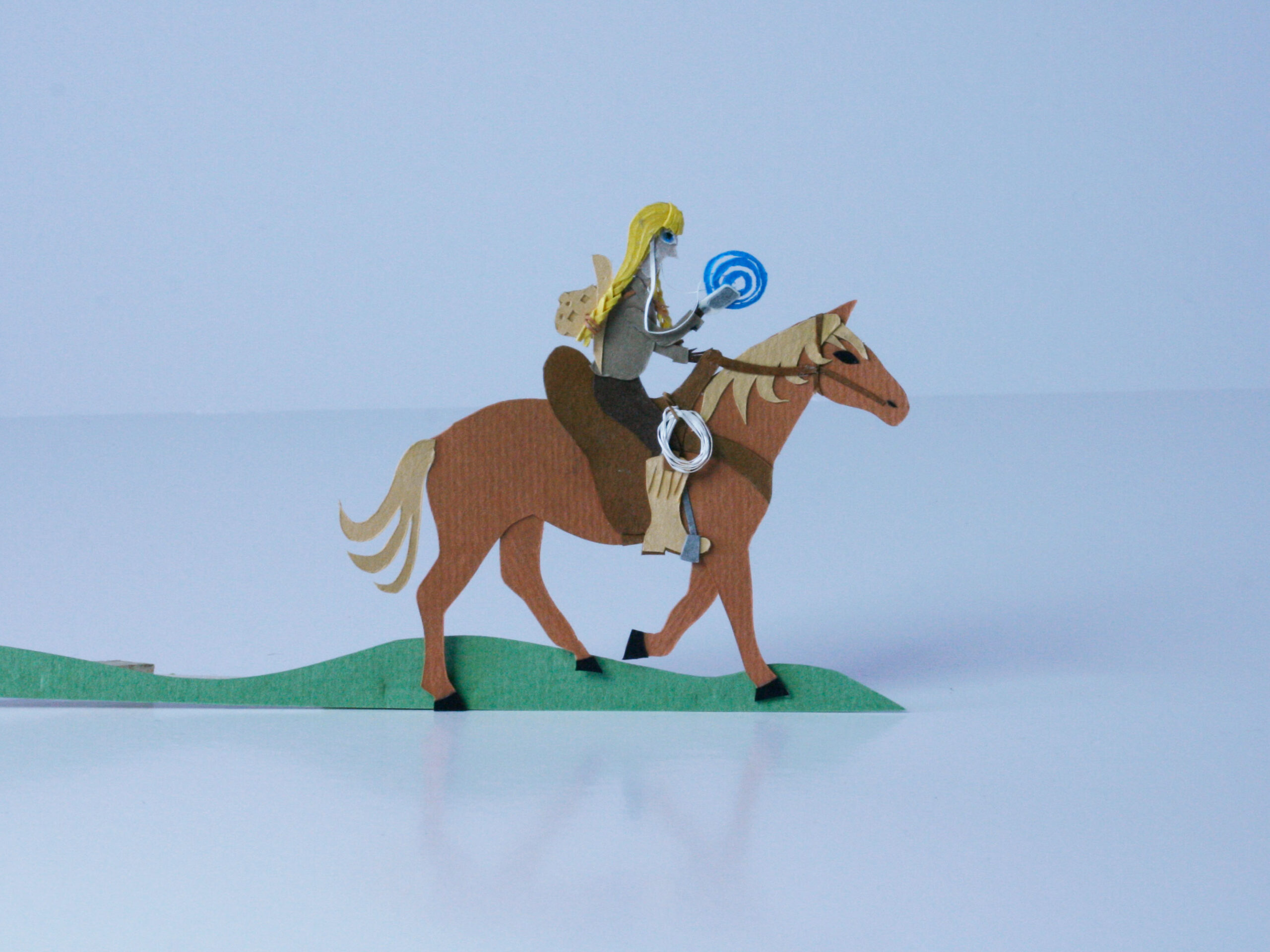 Horses Paper Sculpture by Jen Spinner