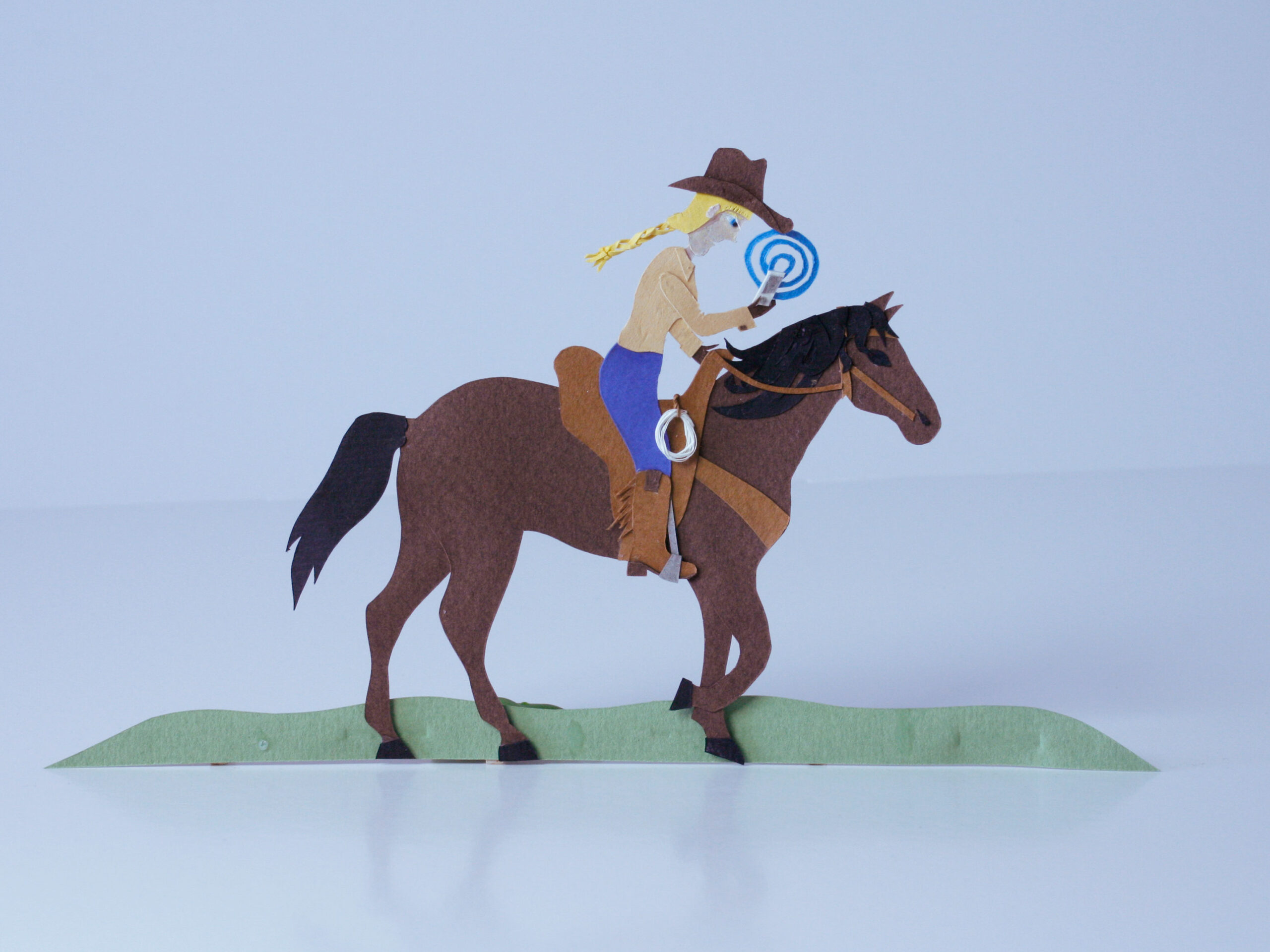 Horses Paper Sculpture by Jen Spinner