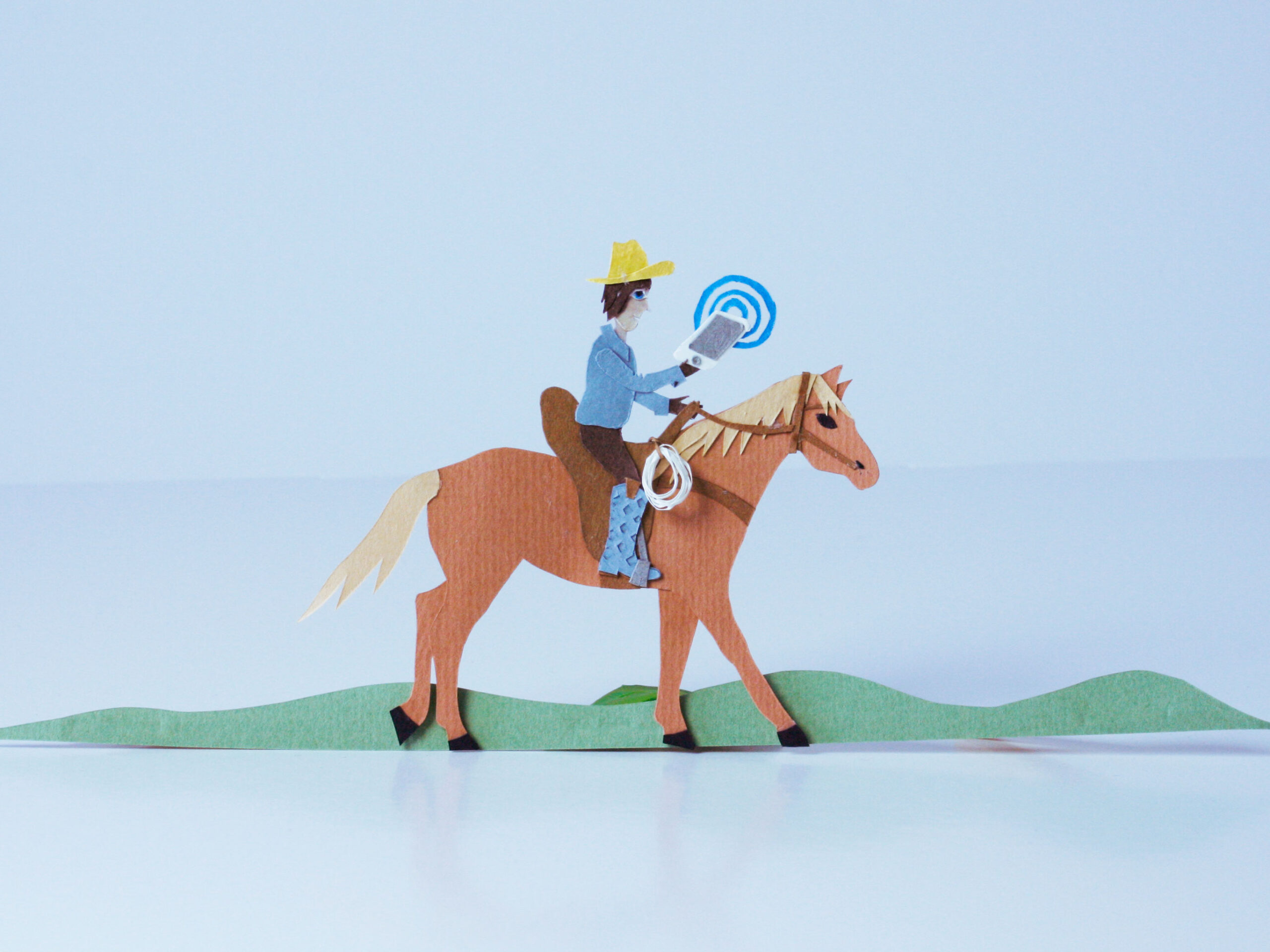 Horses Paper Sculpture by Jen Spinner