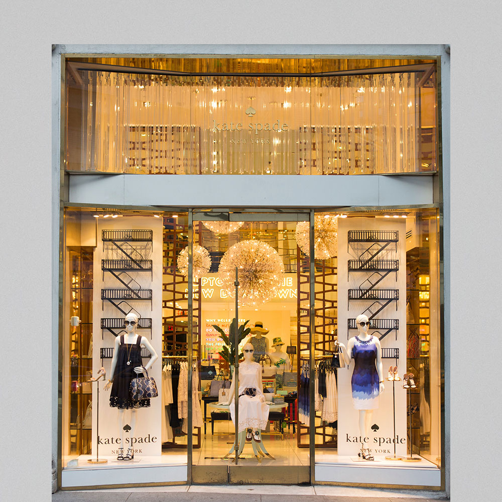 Paper sculpture designs in Kate Spade New York’s flagship store on Madison Avenue by Spinner Design.