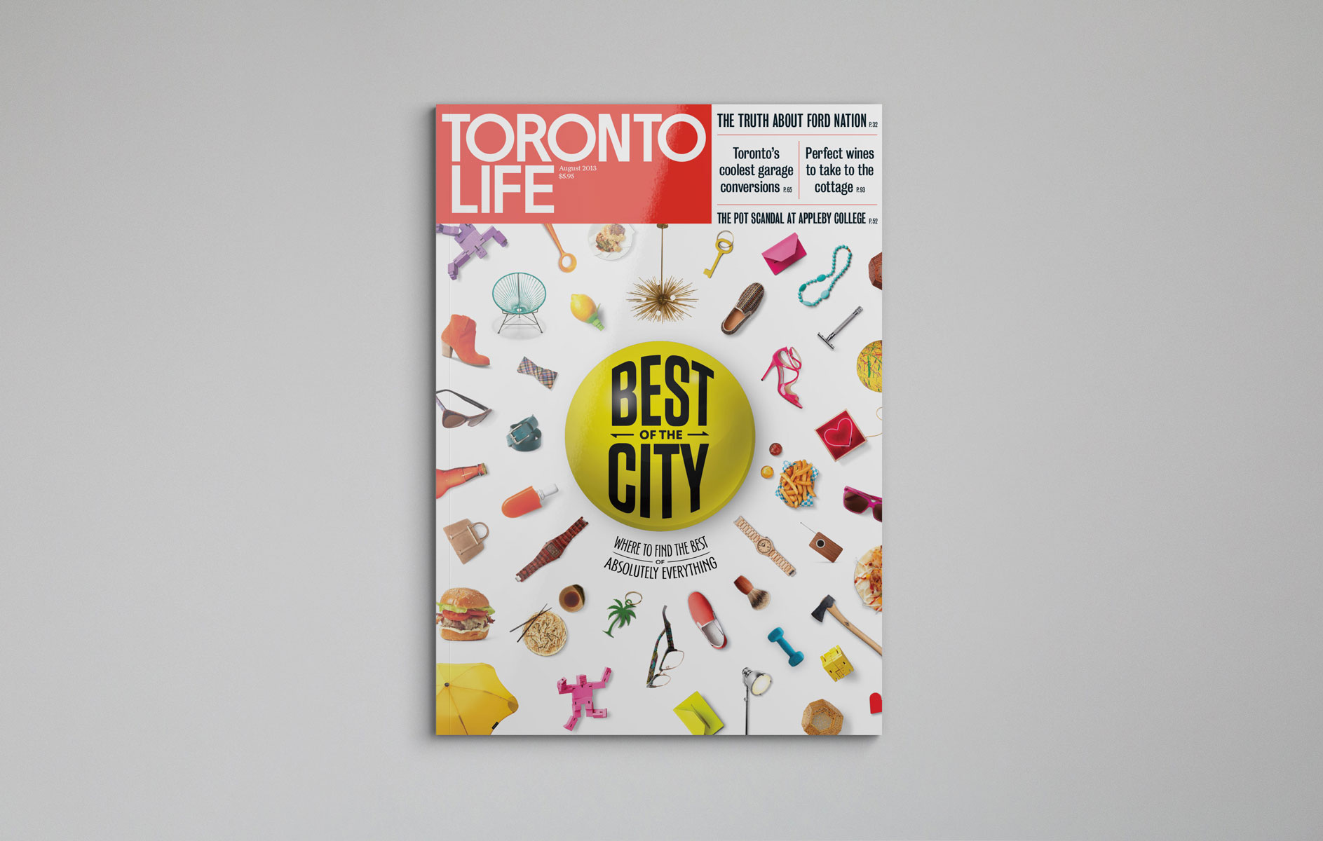 Toronto Life best of the city magazine cover designed and created by Jen Spinner