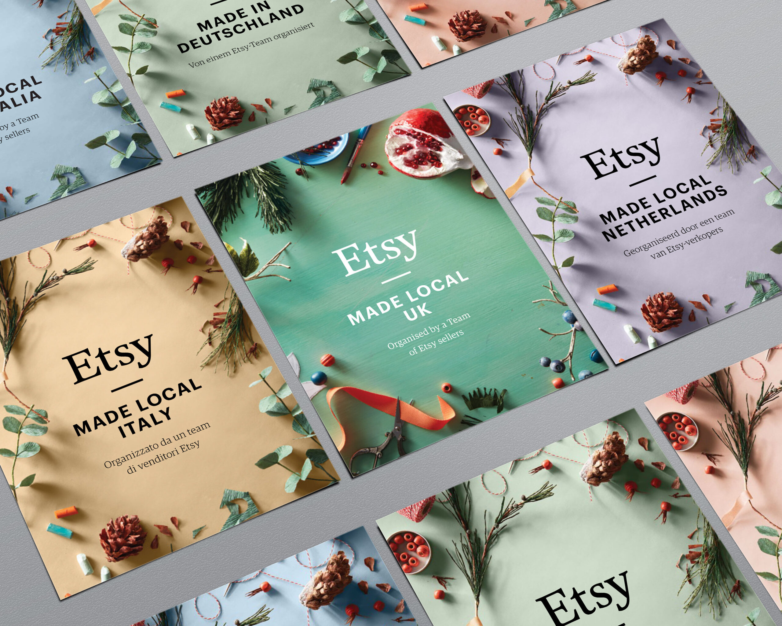 Etsy Made Local craft market campaign. Spinner Design did the art direction for this project. Depicts a series of posters from the campaign